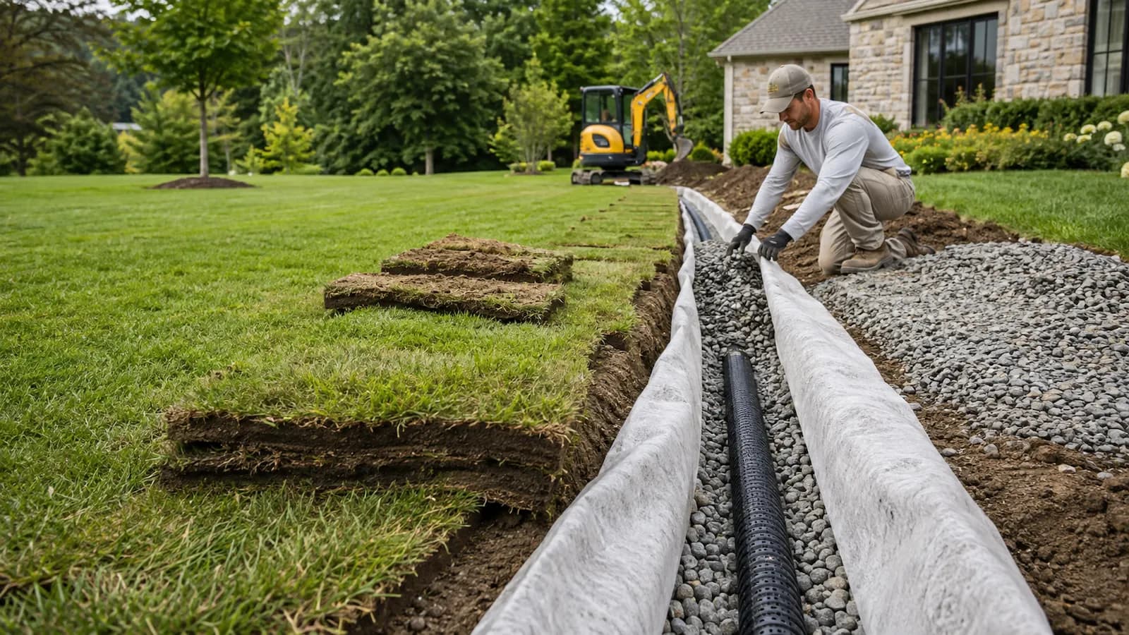 French Drain Installation